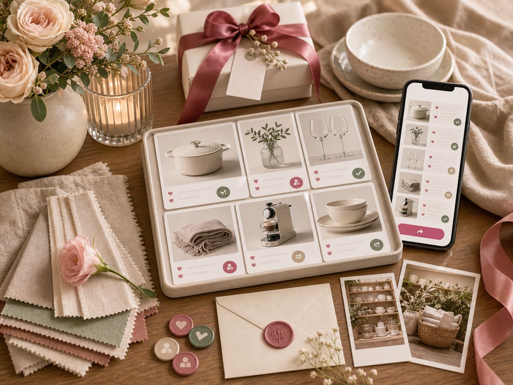 Wedding registry gift ideas collected from online and in-store finds